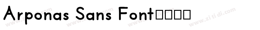 Arponas Sans Font字体转换